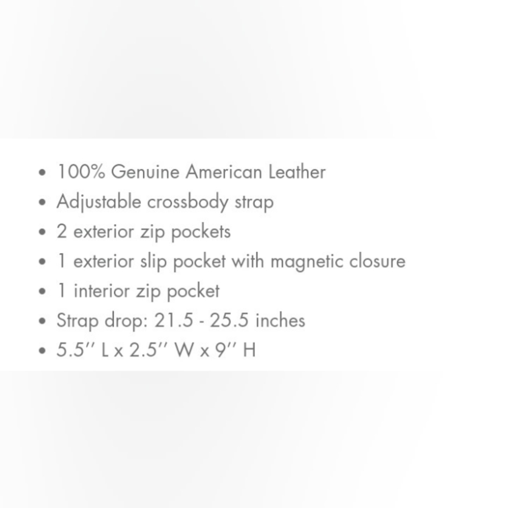 AMERICAN LEATHER CO Cleveland NS Crossbody Bag OS Chestnut American leather co - Picture 5 of 5